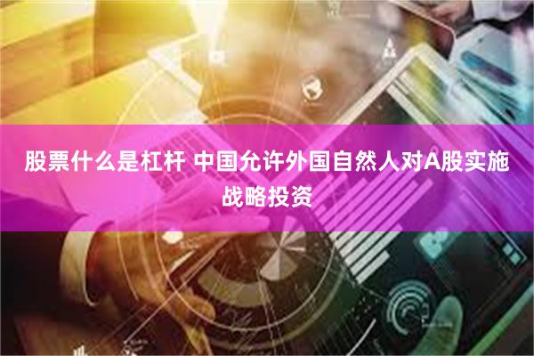 股票什么是杠杆 中国允许外国自然人对A股实施战略投资