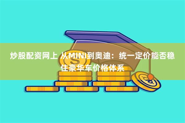 炒股配资网上 从MINI到奥迪：统一定价能否稳住豪华车价格体系