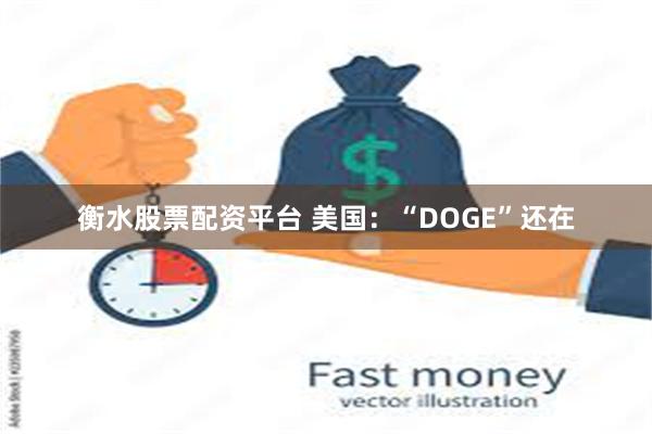 衡水股票配资平台 美国：“DOGE”还在